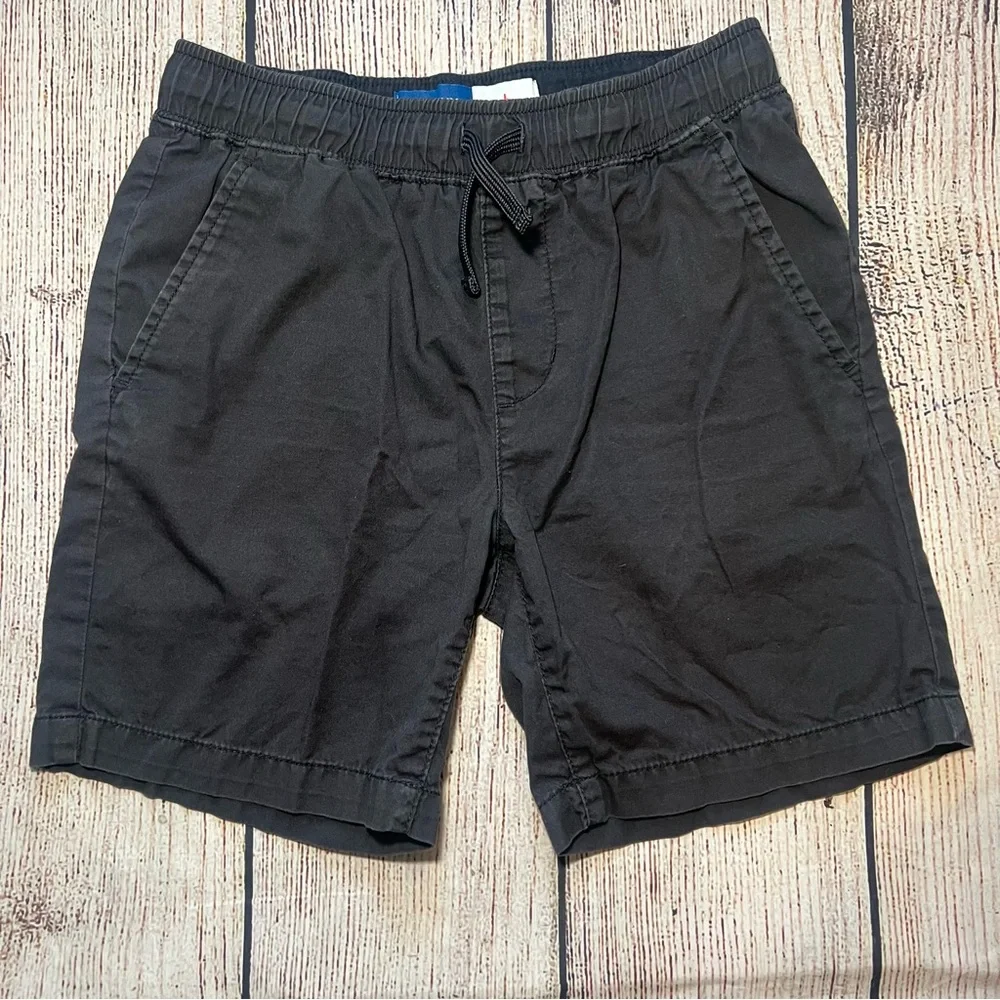 Old Navy Boys Dark Gray Elastic Waist Drawstring Shorts Size Large 10/12 School